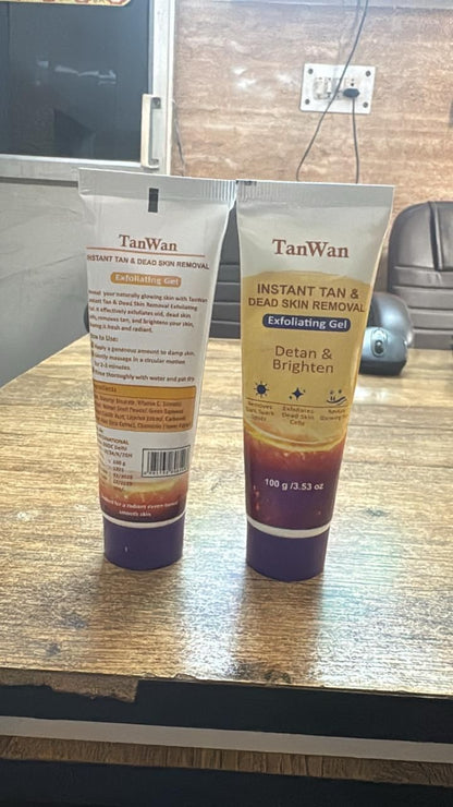 Instant Tan & Dead Skin Removal Exfoliating Gel 100 gm (Pack of 2)